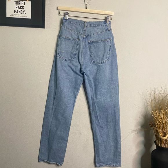 AGOLDE 90’s Loose Fit Denim Jeans Blue Mid Rise Size 24 - Picture 4 of 8
